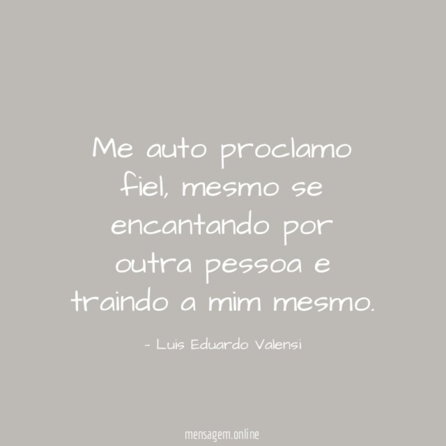 Me auto proclamo fiel
