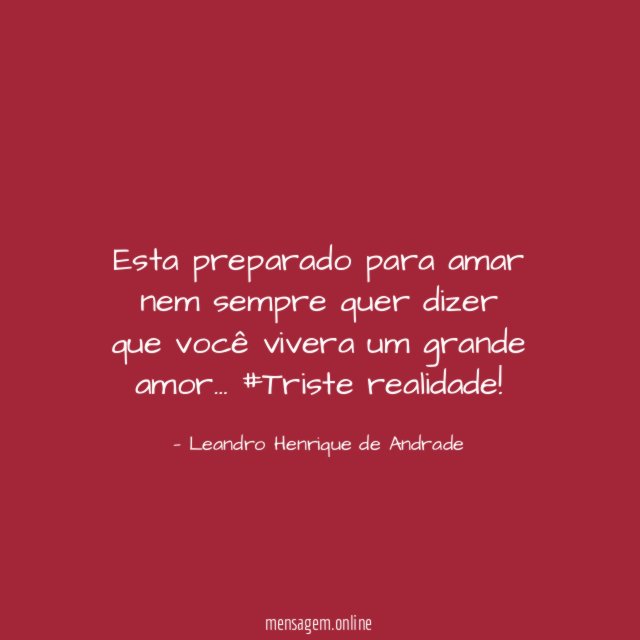 esta preparado para amar nem sempre quer dizer que