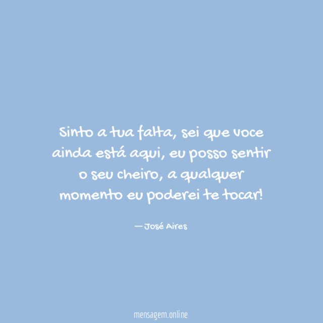 Sinto a tua falta