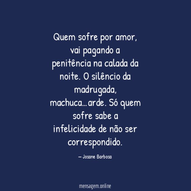 Quem sofre por amor