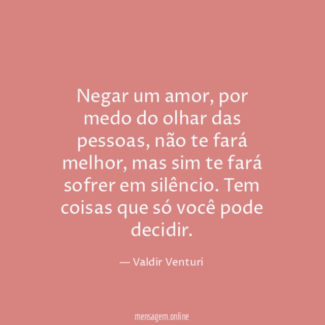 Negar um amor