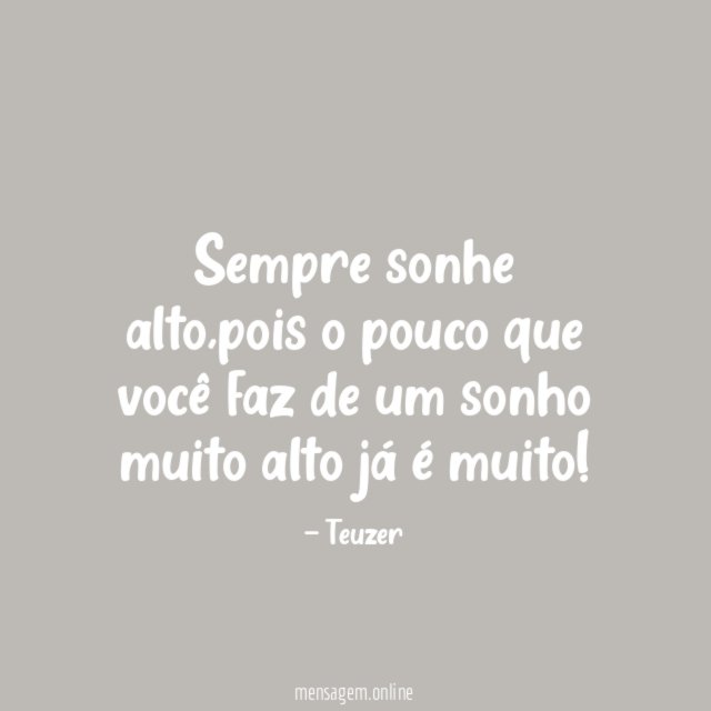 Sempre sonhe alto