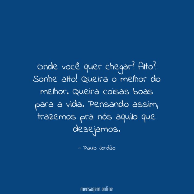 Onde você quer chegar