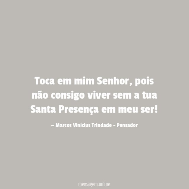 Toca em mim Senhor