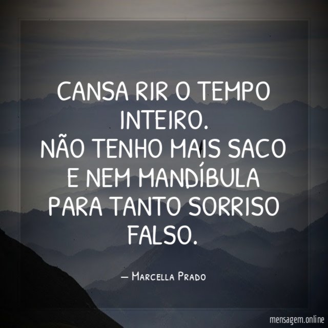 Cansa rir o tempo inteiro