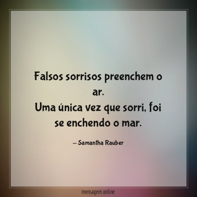 Falsos sorrisos preenchem o ar