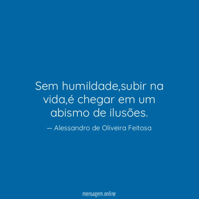 Sem humildade