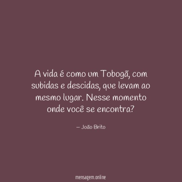 A vida é como um Tobogã