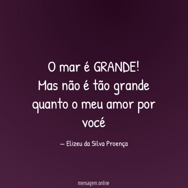 O mar é GRANDE