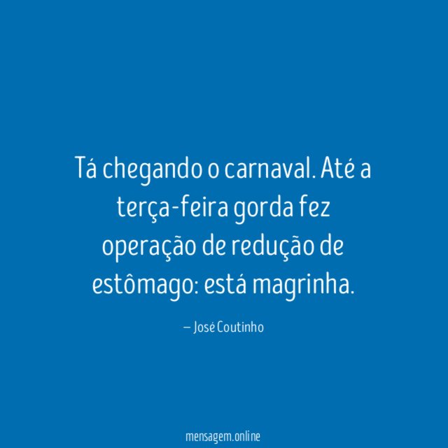 Tá chegando o carnaval