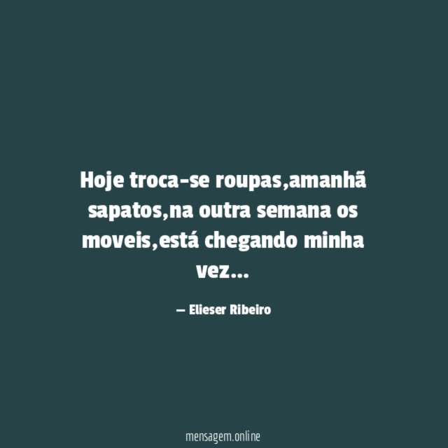 Hoje troca-se roupas