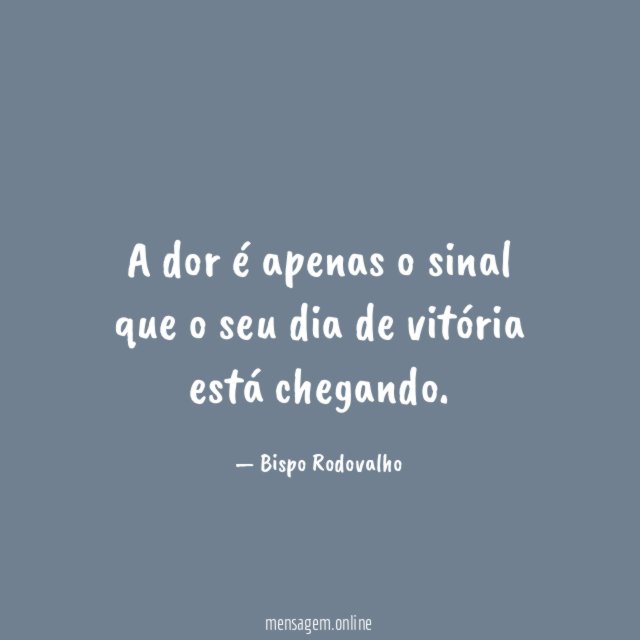 A dor é apenas o sinal que