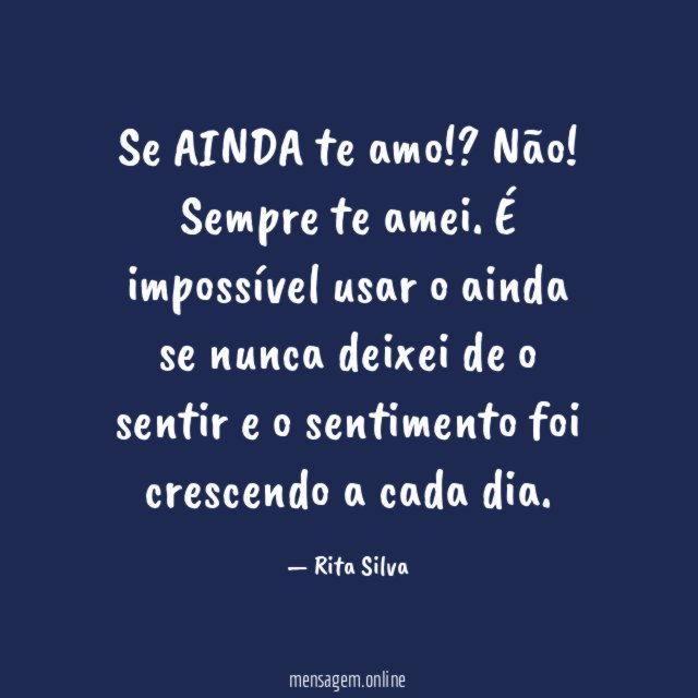 Se AINDA te amo
