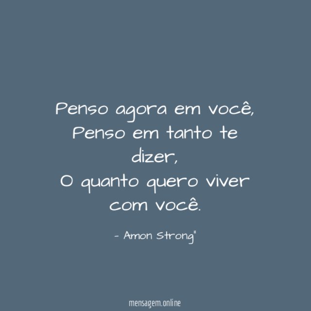Penso agora em você