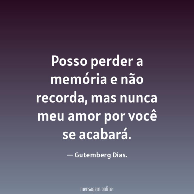 Posso perder a memória e não recorda
