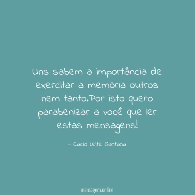 Uns sabem a importância de exercitar a memória