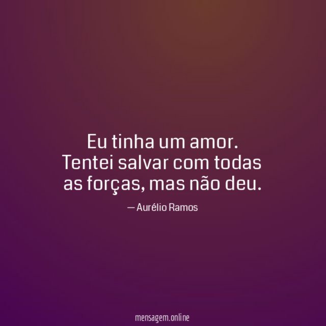 Eu tinha um amor