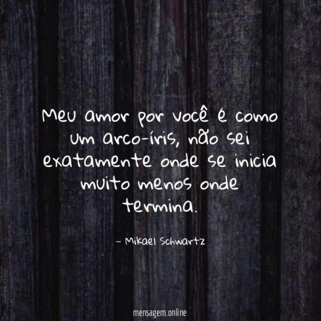 Meu amor por você é como um arco-íris