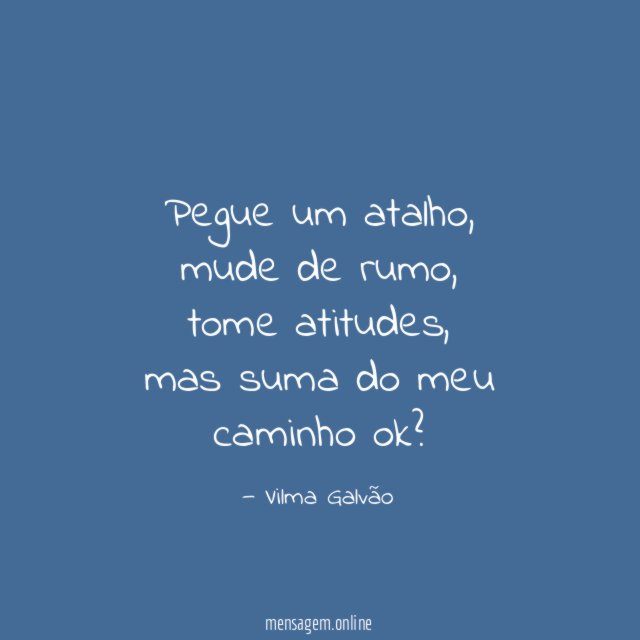 Pegue um atalho