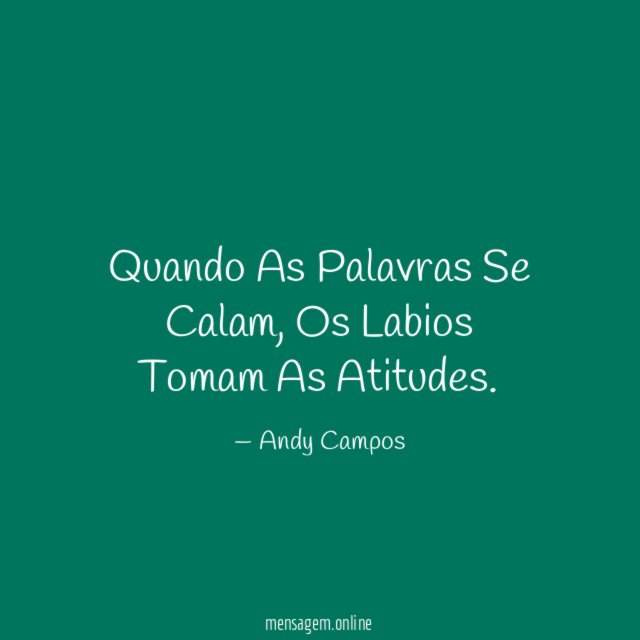 Quando As Palavras Se Calam
