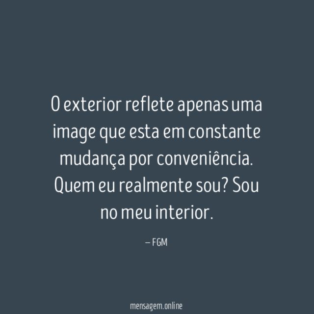 O exterior reflete apenas uma image que esta