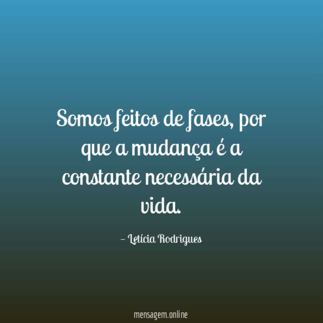 Somos feitos de fases