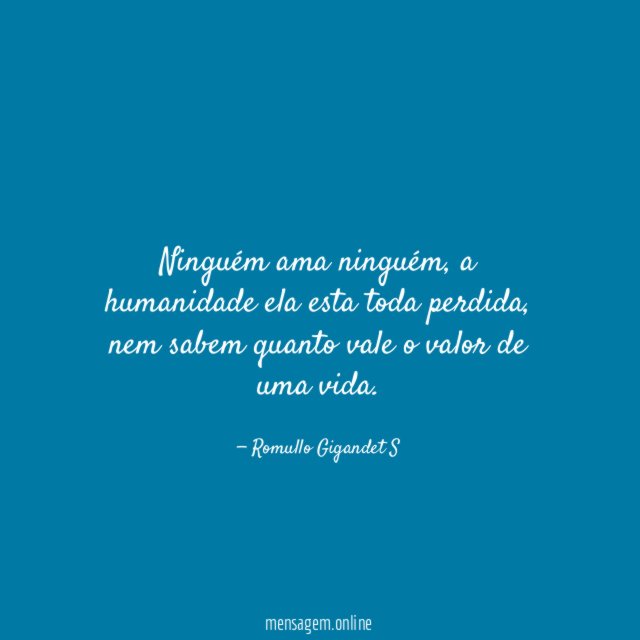 Ninguém ama ninguém