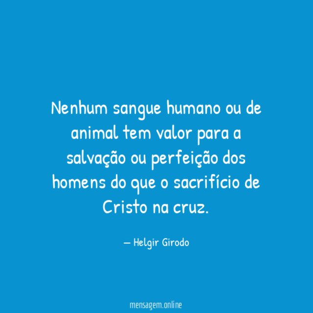 Nenhum sangue humano ou de animal tem valor