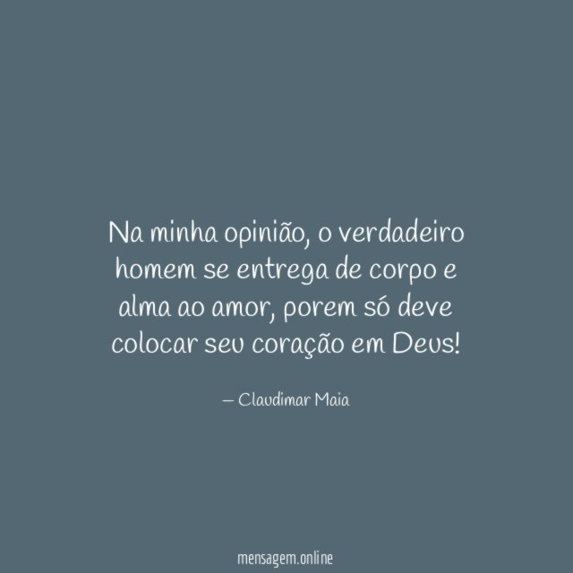 Na minha opinião
