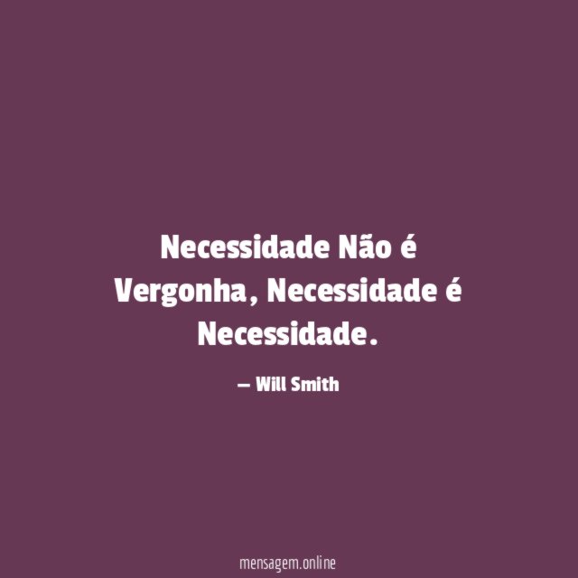Necessidade Não é Vergonha