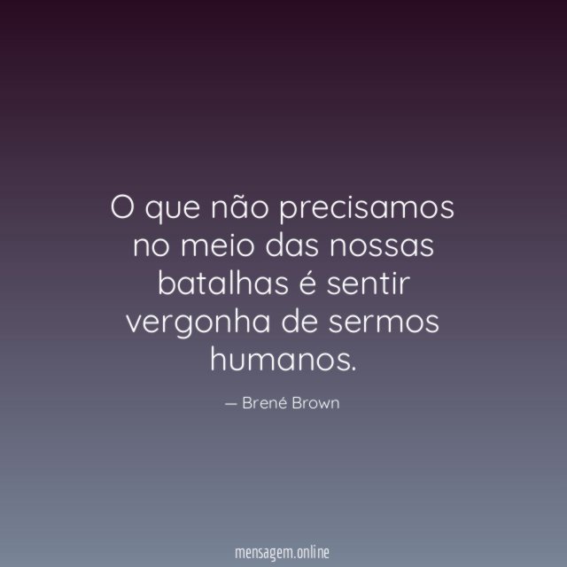 O que não precisamos no meio das nossas