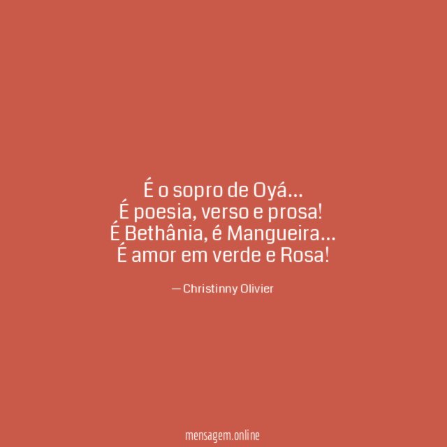 É o sopro de Oyá…