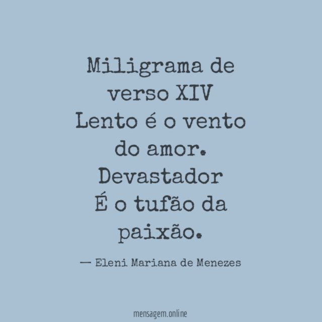 Miligrama de verso XIV