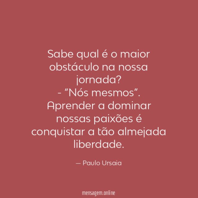 Sabe qual é o maior obstáculo na nossa jornada