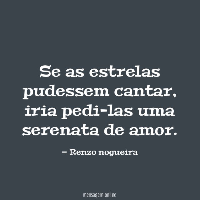 Se as estrelas pudessem cantar