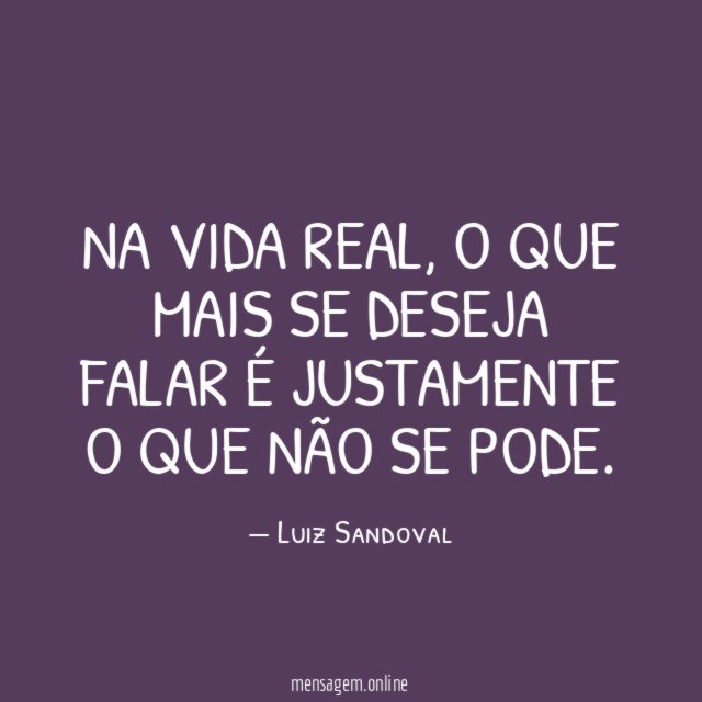 Na vida real