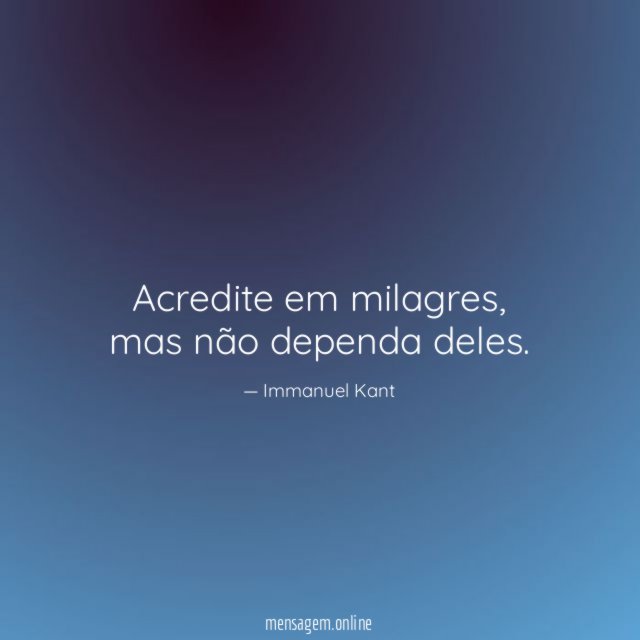 Acredite em milagres