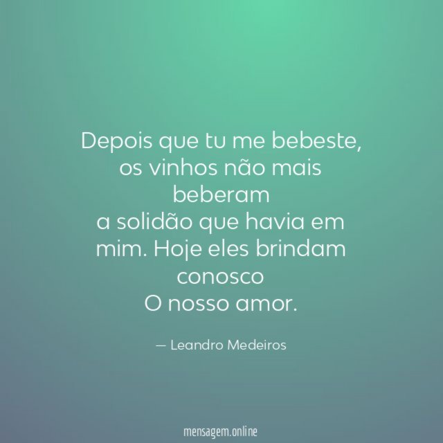Depois que tu me bebeste