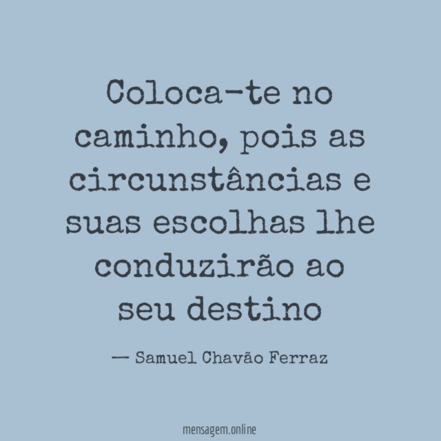 Coloca-te no caminho