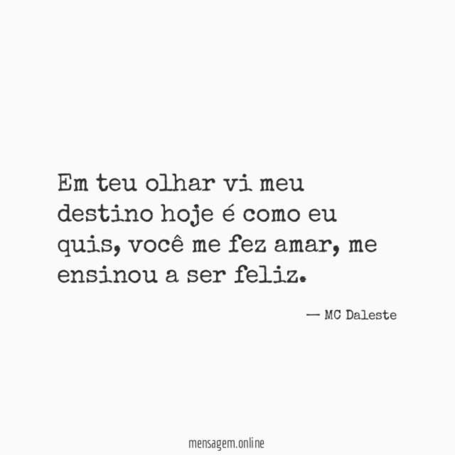Em teu olhar vi meu destino hoje é como eu quis