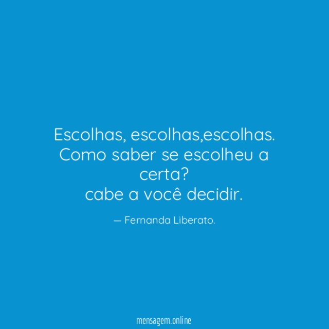 Escolhas