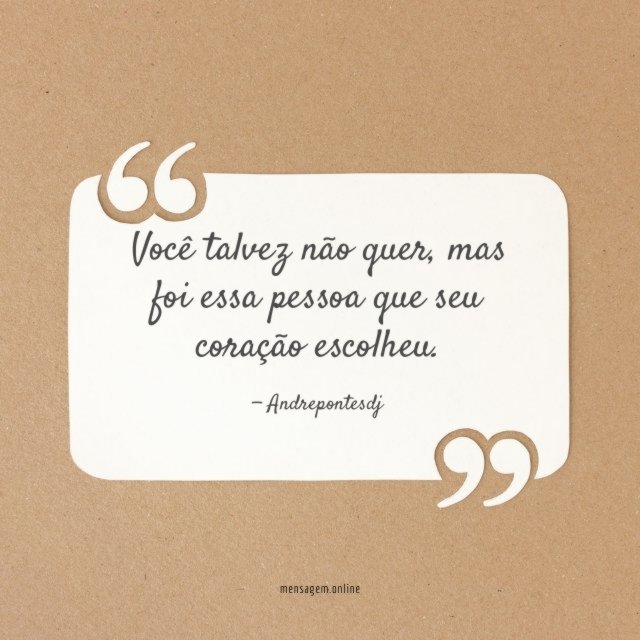 Você talvez não quer