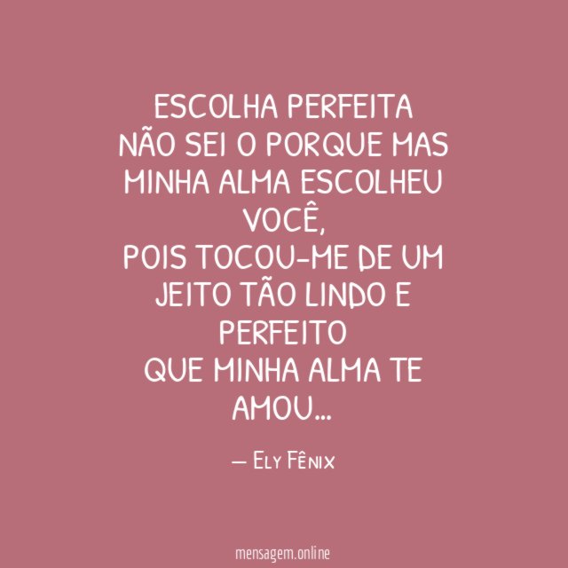 Escolha perfeita