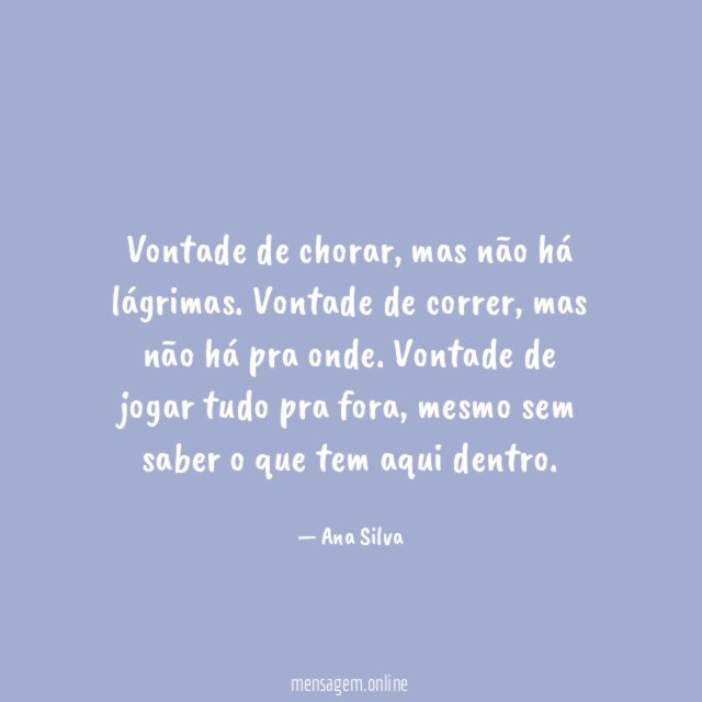 Vontade de chorar