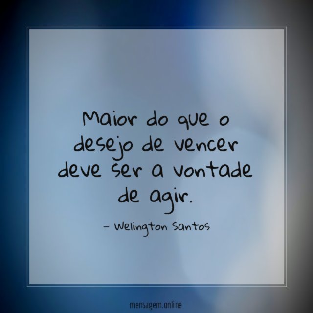 Maior do que o desejo de vencer deve