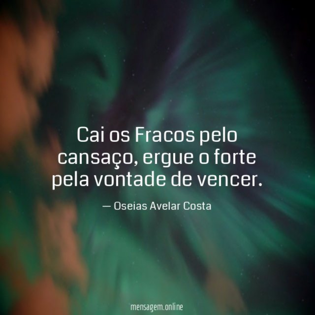 Cai os Fracos pelo cansaço