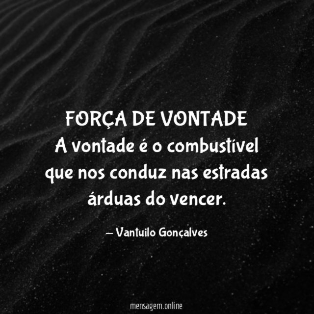 FORÇA DE VONTADE