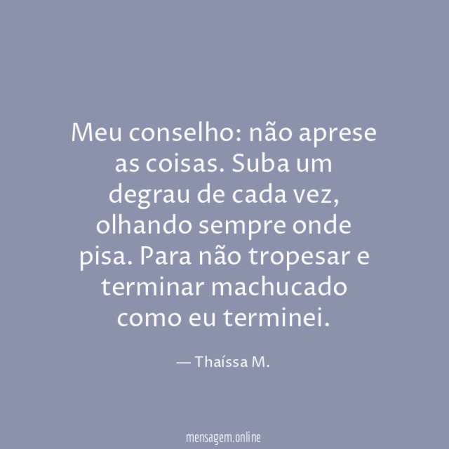 Meu conselho