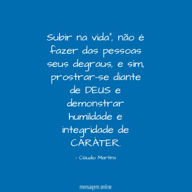 Subir na vida"