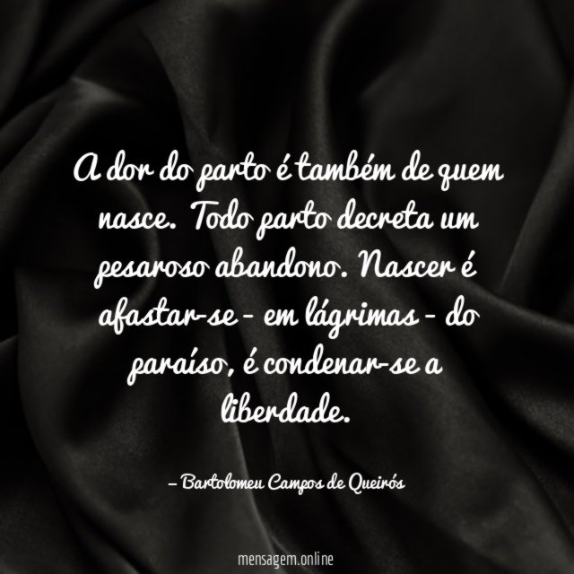 A dor do parto é também de quem nasce